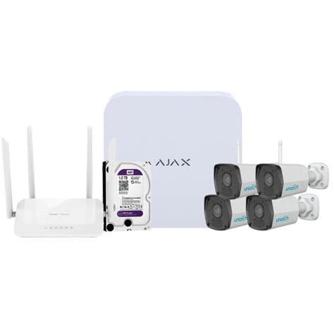 AJ NVRKIT108B 2W Kit De Videovigilancia Ajax Grabador Ajax De 8