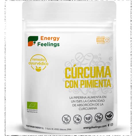 Cúrcuma con pimienta eco 200g Energy Feelings Arganium Natural