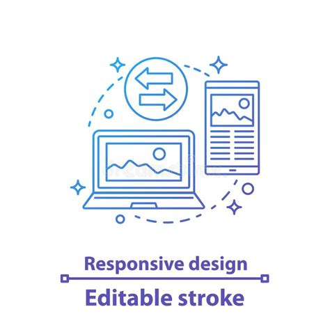 Icono De Concepto De Dise O Web Receptivo Ilustraci N Del Vector