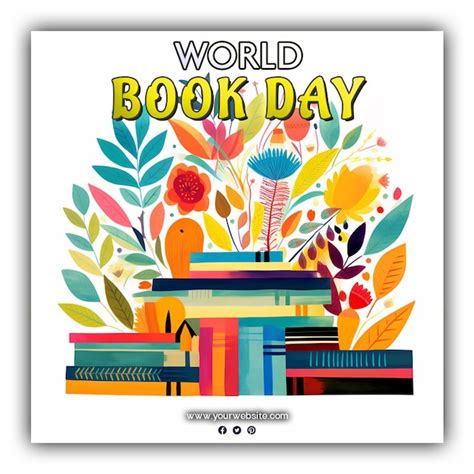 Premium Psd World Book Day Background