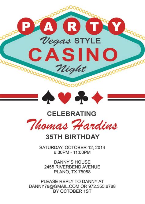 25 Best Casino Birthday Invitations - Home, Family, Style and Art Ideas