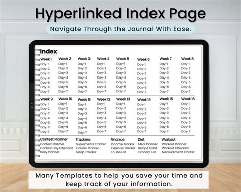 16 Week Bikini Competition Digital Planner Bodybuilding Figure