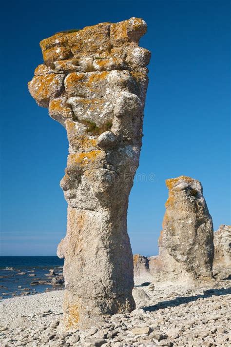 Limestone Pillars At Gotland Island Stock Photo Image Of Sweden