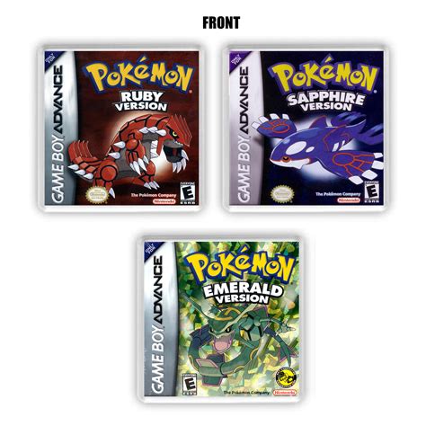 Pokemon Coaster Set EMERALD RUBY SAPPHIRE 3 Pack Perfect Gift Etsy