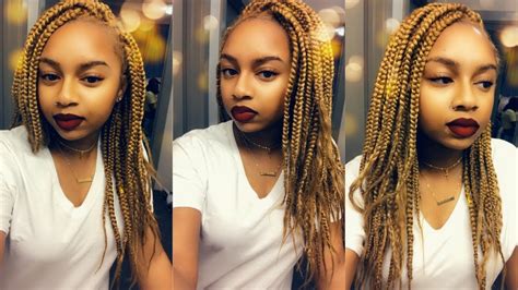 Honey Blonde Box Braids Vlog Easy Method Urban Beauty Pre Pulled Kanekalon Hair Youtube