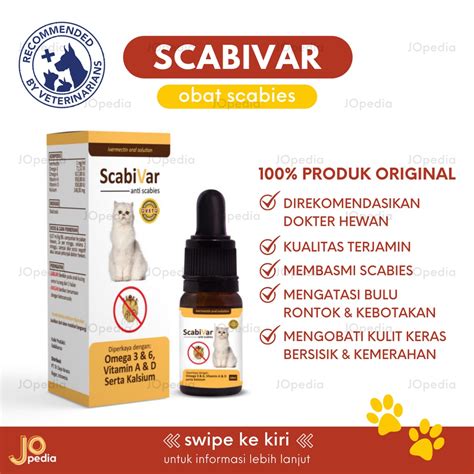 Jual Scabivar Obat Scabies Kucing Kelinci Penyakit Kulit Kudis Hewan