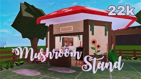 Bloxburg Mushroom Stand Speedbuild Tour No Gamepass Aueie Youtube