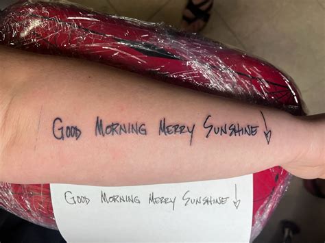 Good Morning Merry Sunshine Tattoos For Love