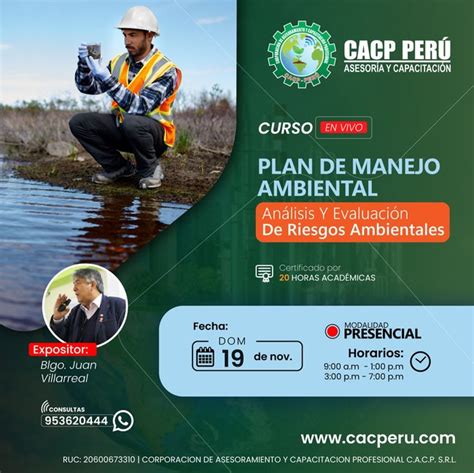 CACP Perú Curso Plan De Manejo Ambiental Y Análisis Y Evaluación De