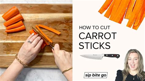 How To Cut Carrots Into Sticks For Vegetable Dip Platters Youtube