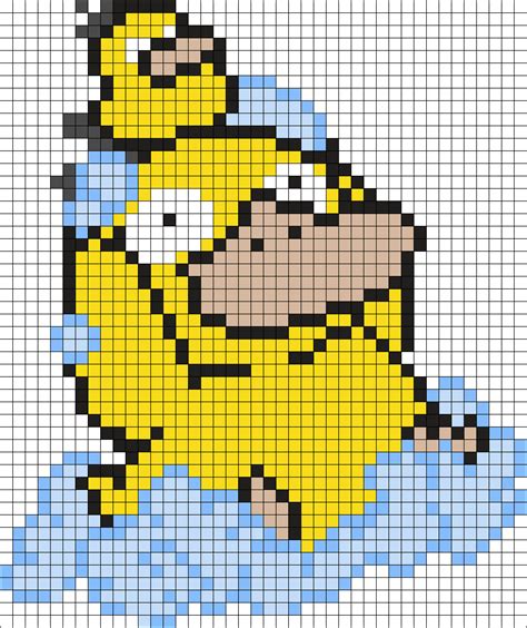 Bubble Bath Psyduck Perler Bead Pattern Bead Sprites Characters