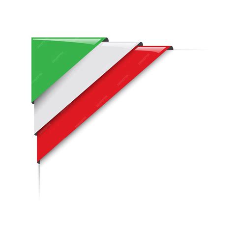 Premium Vector | Italian corner vector label with flag