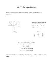 FV Postlab Pdf Lab FV Forces And Vectors What Is The Relation Between