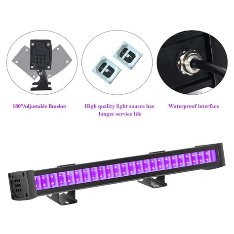 Faishilan Black Lights Pack Led Black Light Bar Ip Waterproof