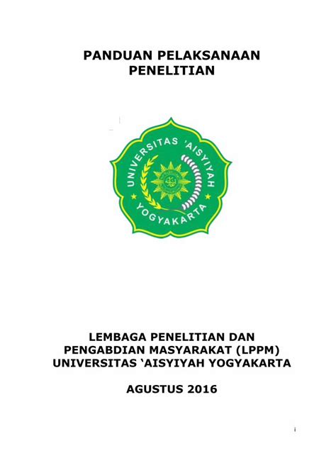 Pdf Panduan Pelaksanaan Penelitian Unisayogya Ac Id Filecara