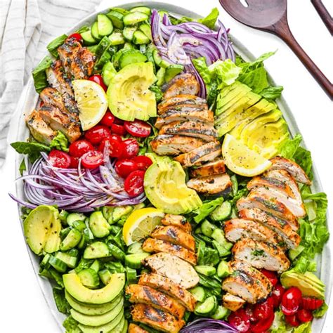 Grilled Chicken Salad Easy In 30 Minutes Wholesome Yum