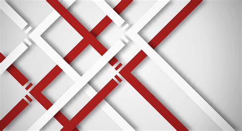 Abstract White D Background With Red And White Lines Paper Cut Style