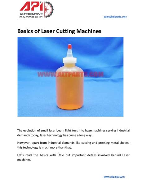 Basics Of Laser Cutting Machines By Alternative Parts Inc Issuu