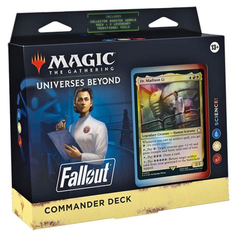 Mtg Fallout Commander Deck Science Blue White Red Trading Card