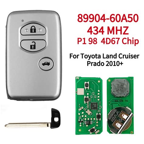 Toyota Land Cruiser Prado 2010 F433 3 Button Smart Key B74EA P1 98 Chip