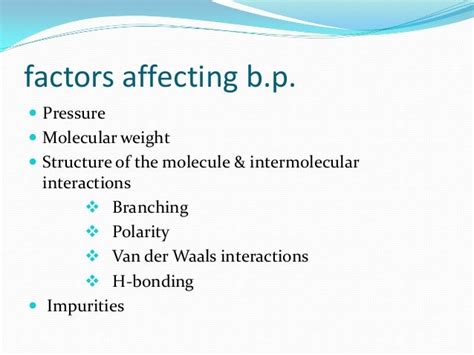 Determination of boiling point of organic compounds