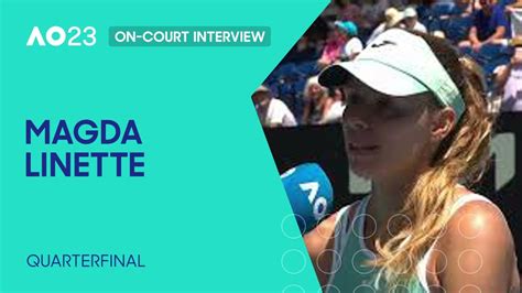 Magda Linette On Court Interview Australian Open Quarterfinal