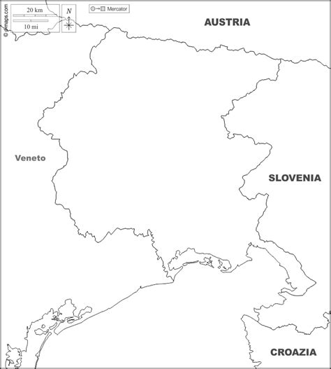 Friul Veneza J Lia Mapa Livre Mapa Em Branco Livre Mapa Livre Do