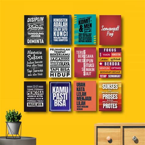 Jual Hiasan Dinding Quotes Motivasi Pajangan Kantor Poster Kayu Wall