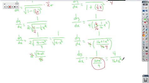 Derivative With Inverse Trig Part 2 Fractions Youtube