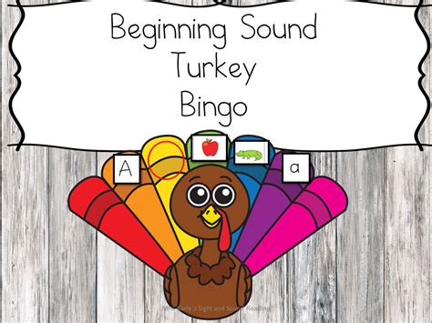 Beginning Sound Turkey Game Or Pin The Beginning Sound On The Turkey