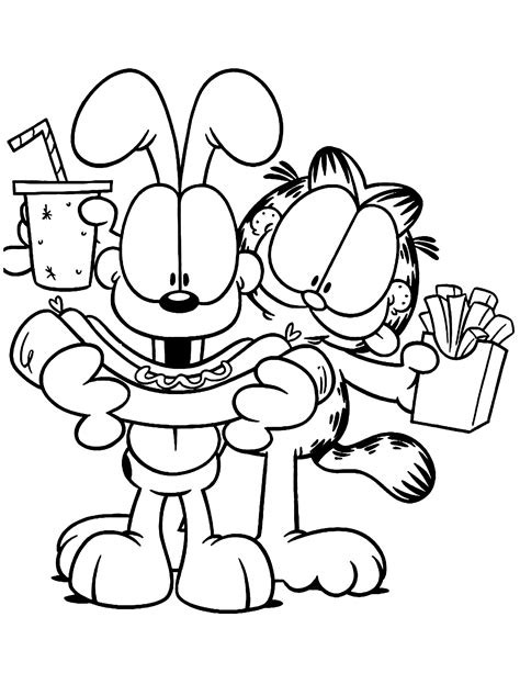 coloring pages garfield 8