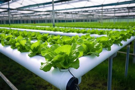 Premium Ai Image Hydroponic Lettuce Growing