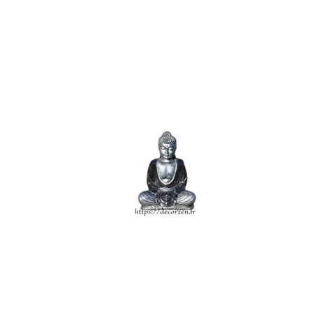 Statuette Du Bouddha Serein En Pleine M Ditation Noire Et Grise