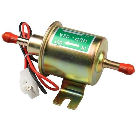 Universal 12v Electric Fuel Pump 2 5 4 Psi Gas Diesel Inline Low Pressure Hep02a Ebay