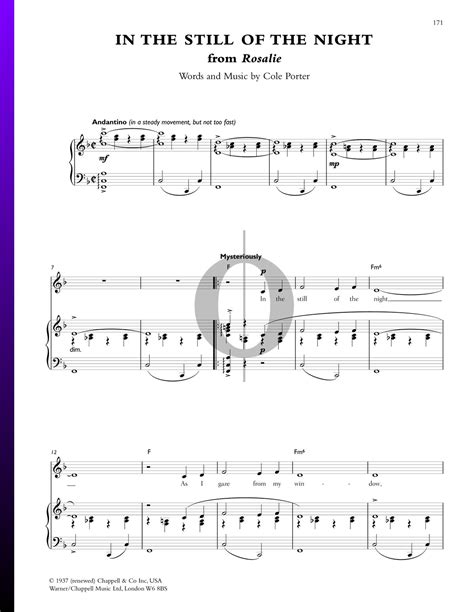 In The Still Of The Night (Cole Porter) Piano Sheet Music - OKTAV