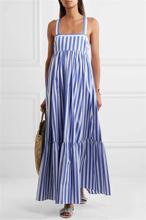 Lyst J Crew Thomas Mason Honduras Striped Cotton Poplin Maxi Dress