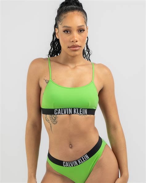 Shop Calvin Klein Classic Bikini Bottom In Ultra Green Fast Shipping