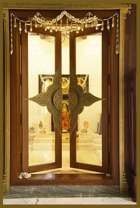 Latest Pooja Door Glass Designs With Pictures In Door Glass