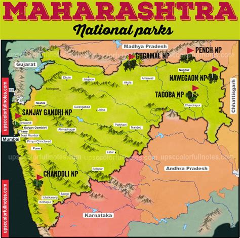 6 Incredible National Park In Maharashtra With Map Upsc Colorfull Notes