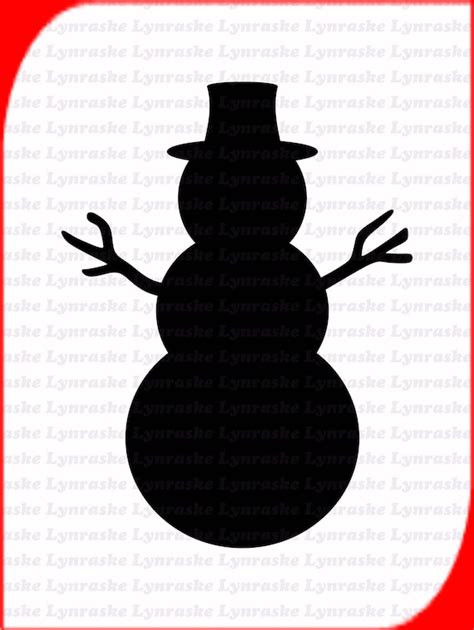 Snowman Silhouette SVG Svg Dxf Cricut Silhouette Cut File | Etsy