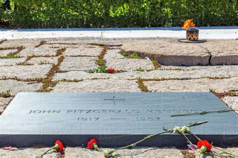 View of President John F. Kennedy Gravesite in Arlington National ...