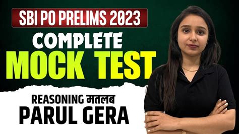 Complete Mock Test SBI PO Prelims 2023 Parul Gera Puzzle Pro