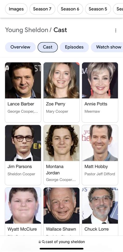 Look who is missing from the cast on Google! : r/YoungSheldon