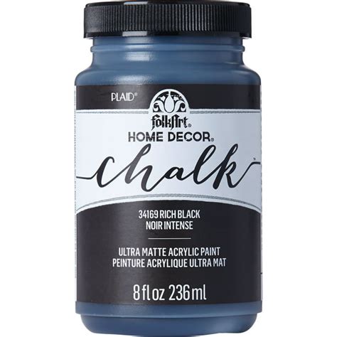 Folkart Home Décor Chalk Acrylic Craft Paint Rich Black Ultra Matte