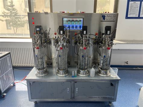 Quadruple Glass Bioreactor Off Site Sterilization Bailun