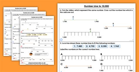 Number Line To 10 000 Homework Extension Year 4 Place Value Classroom Secrets Classroom Secrets