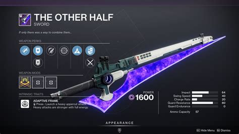 Destiny The Other Half Pve Pvp God Roll And How To Get Deltia S