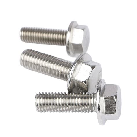 Customized Serrated Titanium Hexagon Flange Bolt M M M Stainless