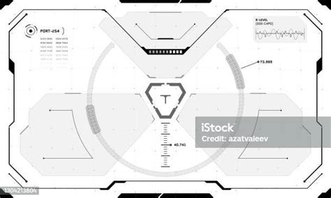 Antarmuka Vr Hud Cyberpunk Layar Desain Hitam Dan Putih Tampilan