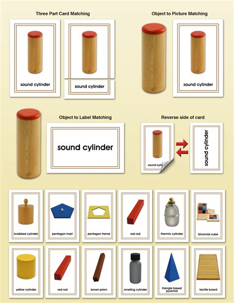 Montessori Sensorial Materials Printable Geometric Solids Bases 3 Part